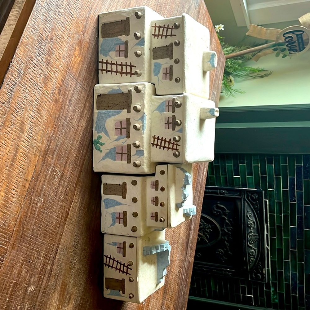 Antique adobe canister set.
